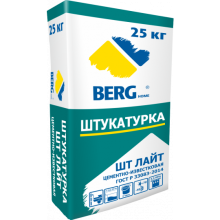 Штукатурка для внутренних и наружных работ 25 кг. BERGhome  шт. Лайт