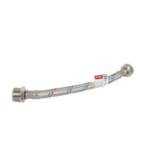 Подводка д/воды 20см вн-нар 1/2" оплетка н/жсталь, гайк латунь AQualine (10/150)
