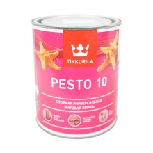 Эмаль алкидная  0,9л база А матовая TIKKURILA EURO PESTO 10
