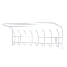 Вешалка настенная (800*238*268 мм.) с полкой (8кр) НИКА  (серый матовый)