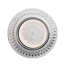 Светильник потолочный встраиваемый GX53 DECOR А прозрачный/хром Спутник