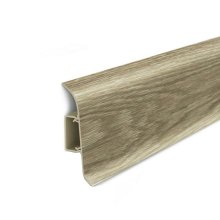 Плинтус 2,2м ИДЕАЛ КЛАССИК 3D 55 мм. окраш с мягким краем 208 (40 шт.) дуб мокко