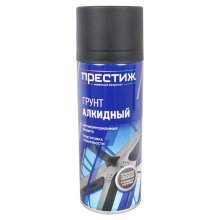 Грунт аэрозольный алкидный 520 мл. для наружных и внутренних работ, универсальный черный Престиж