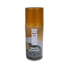 Эмаль аэрозольная акриловая 210 мл. "металлик" (04, золото) DECORIX