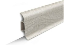 Плинтус 2,2м ИДЕАЛ КЛАССИК 3D 55 мм. окраш с мягким краем 251 (40 шт.) ясень