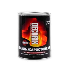 Эмаль жаростойкая 1000ºС 0,8кг черный DECORIX (6) (ЭК)