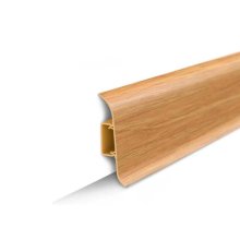 Плинтус 2,2 м. ИДЕАЛ КЛАССИК 3D 55 мм. окрашенный с мягким краем дуб светлый