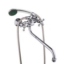 Смеситель для ванной 1710 латунный с переключателем для душа, круглый излив BBD-2013-35S-58р 1/2" Lucky Tap