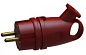 Вилка с ушком каучук В 16-003 УХЛ3 красный IP44 SVET