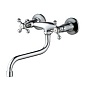 Смеситель для кухни латунный двухручковый настенный RASSVET Wesnaart