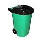 Бак для мусора 65 л. с крышкой на колёсах (зеленый)